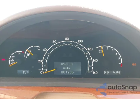 2001 Mercedes-Benz S 430 z USA, uszkodzony, nr VIN WDBNG70J61A189945